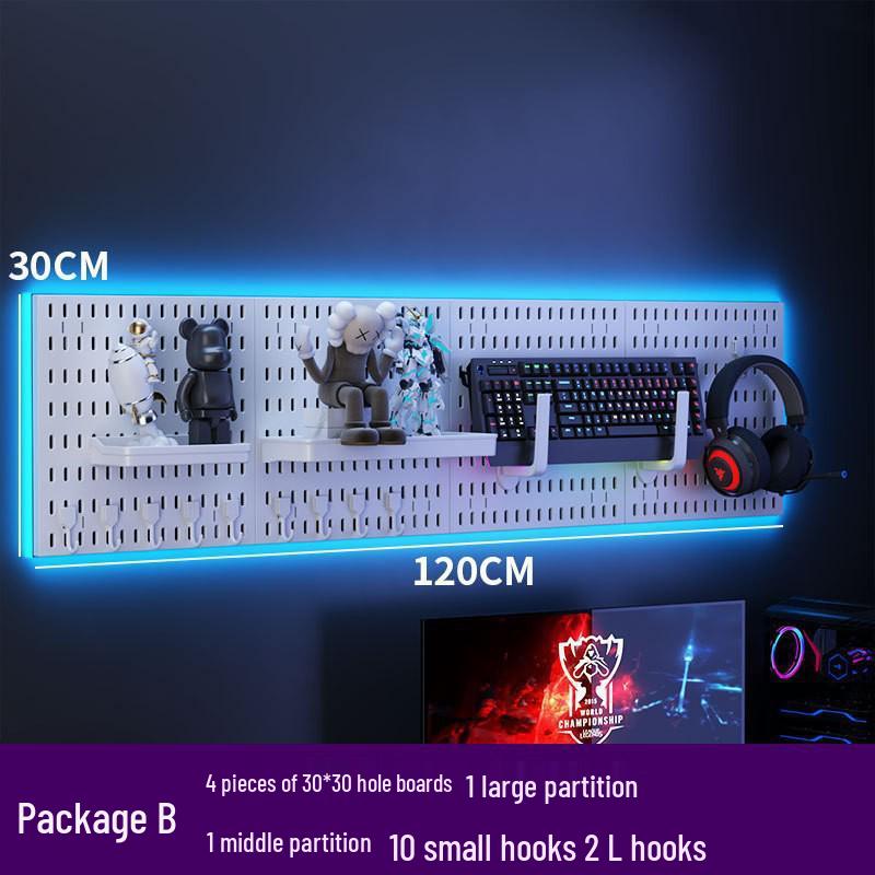 Настенный дисплей Pegboard для киберспорта: DIY Наушники, Клавиатура, Хранение Фотографий Джея Чоу, Настенный Кронштейн Без Отверстий