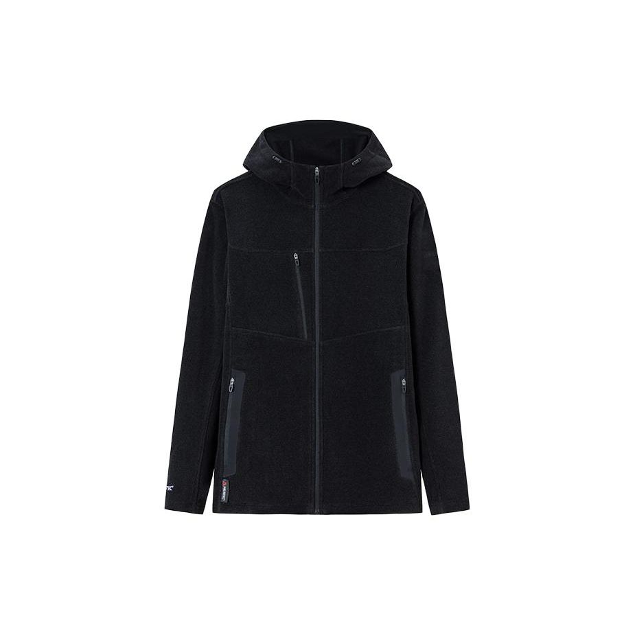 Anta Champion All-Weather Series однотонная куртка с капюшоном на молнии, мужская куртка, черная 152340718-4