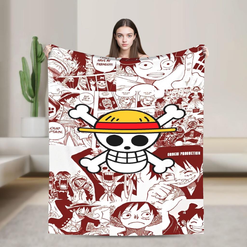 Japanese Adventure One Anime Piece-e Super Soft Blanket Girls Boys Plush Bedding Couch Bed Flannel Bedspread Sofa Bed Cover