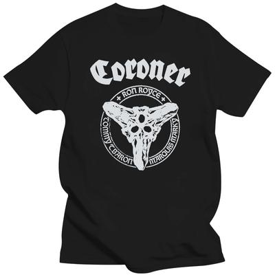 Мужчины ЖенщиныНовая популярная черная футболка унисекс CORONER Band Размер S-3XL