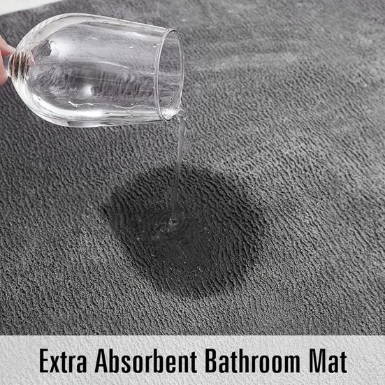 Ultra Soft Non-slip Memory Foam Bath Mat Water Absorbent Bath Rug Shower