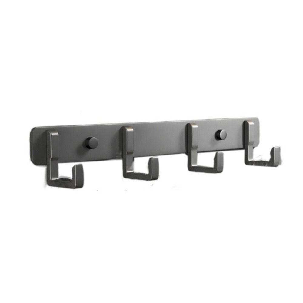 Black/White/Grey Towels Robe Hook Wall Hanging Door Back Clothes Hook Space Aluminum Row Hook Home
