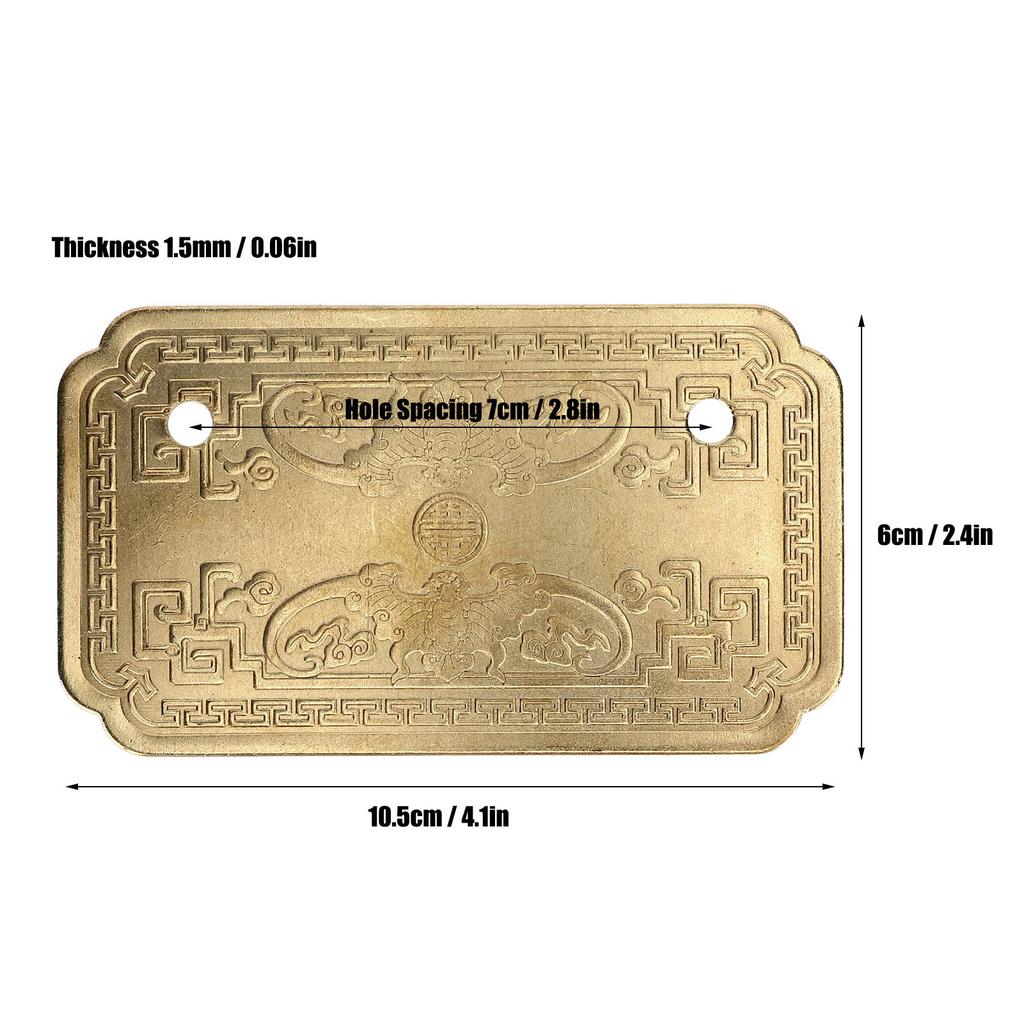 Античная ручка ящика Четырехугольная ручка-летучая мышь Античная китайская ретро Ручки ящика с 2 винтами для дверцы шкафа