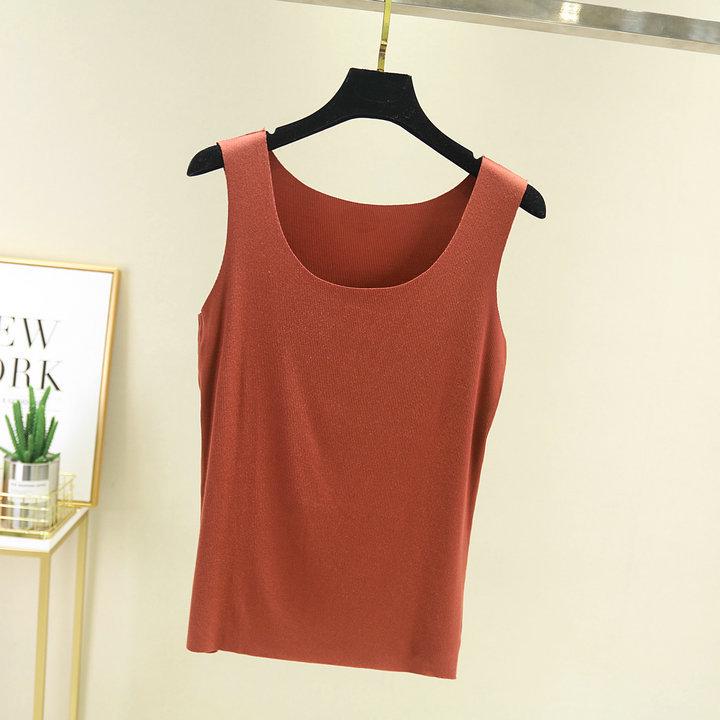 Женская бесшовная майка из модала - Весенне-летняя безрукавная базовая майка с круглым вырезом и универсальная верхняя одежда