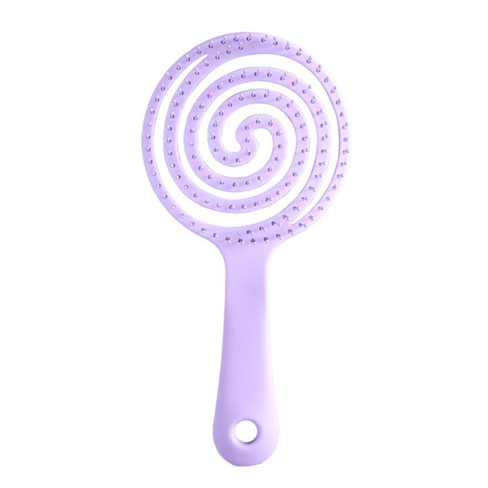 Парикмахерская расческа в форме леденца-макарона с отверстием для подвешивания, массажная расческа для кожи головы, однотонная щетка для волос для девочек