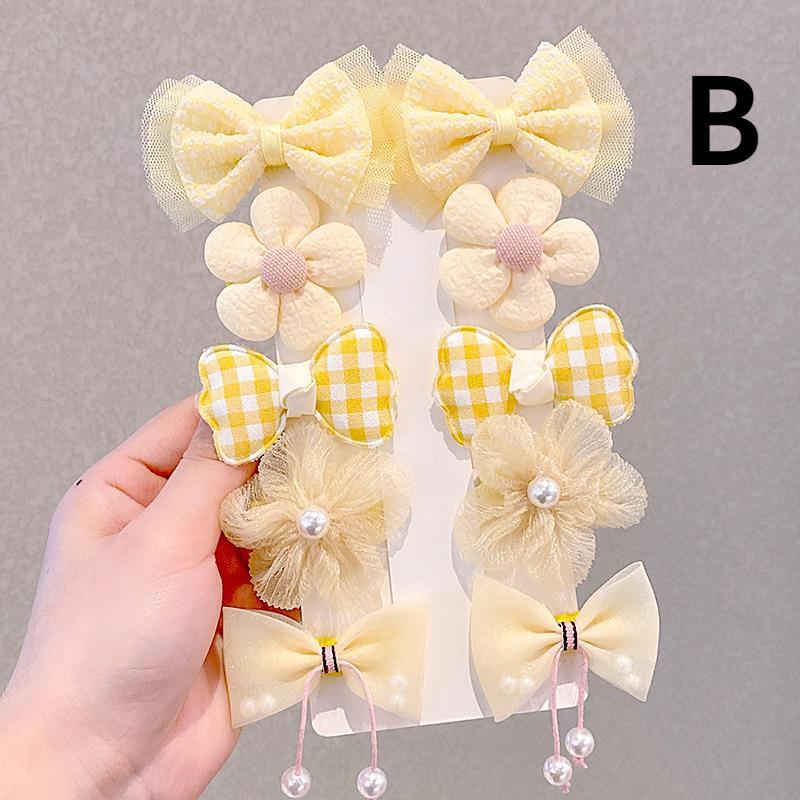 10 шт./компл., новые милые сетчатые заколки с бантом для девочек, детские милые украшения для волос, повязка на голову, заколки для волос, модные аксессуары для волос