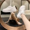 Мода 2024 года, новые белые U-образные кожаные женские повседневные кроссовки из вулканизированной кожи, дышащие спортивные кроссовки для ходьбы на платформе, кроссовки для бега