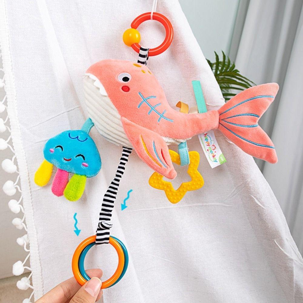 Plush Baby Crib Bell Toys Removable Kids Stuffed Animal Toys Infant Soft Plush Toy  for 0-12 Months
