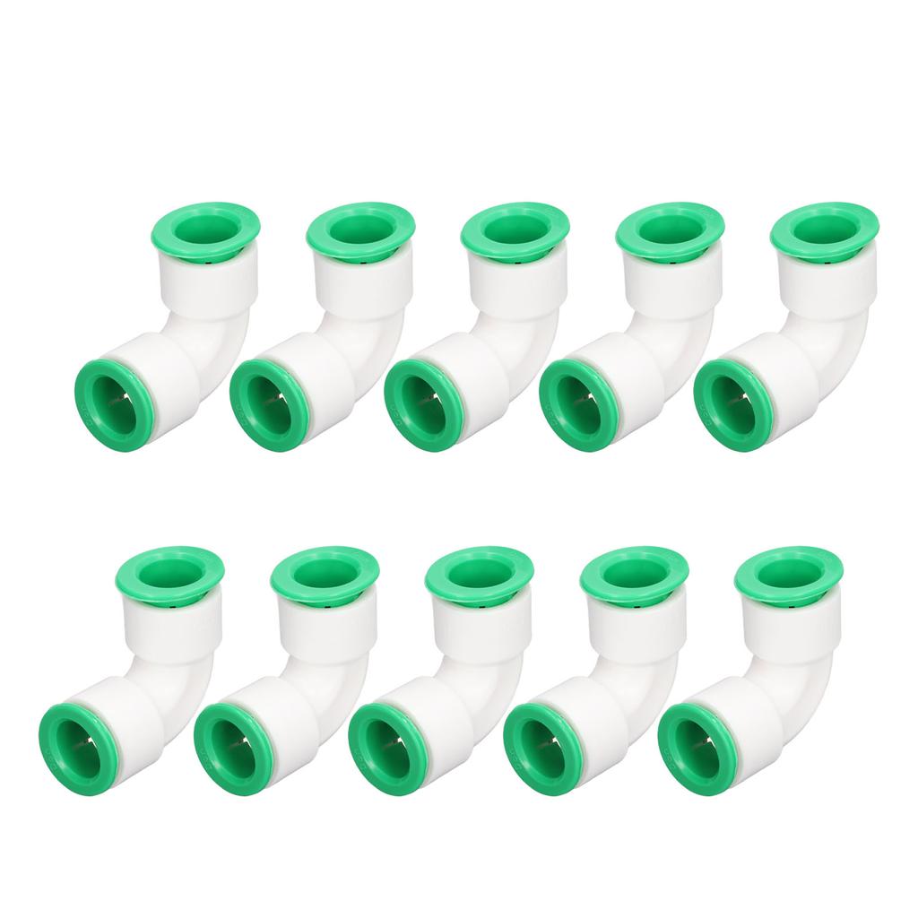 10Pcs Elbow Connector PPR Hose Pipe Fitting Quick Push Connection Set Kit for Pool 20mm  0.79in