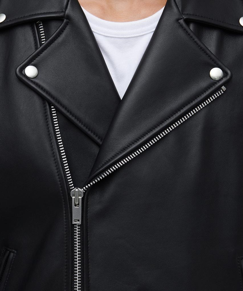 Musinsa Standard Lambskin Basic Rider Jacket [Black]