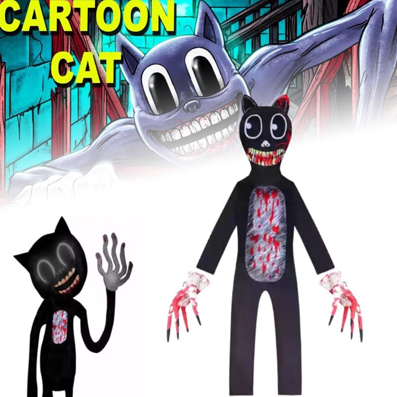 Sirenhead Cartoon Cat Onesie Costume For Kids Halloween Cosplay Outfit Terror Game-inspired