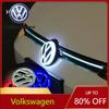 Valve Stems Caps For VOLKSWAGEN VW 11cm LED Car Front Rear Emblem Badge Sticker For VW Polo Golf Jetta Beetle CC Tiguan Touran P zd5