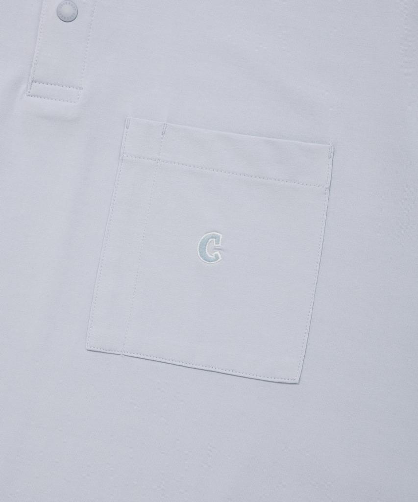 COVERNAT Authentic Pocket Collar T-Shirt Light Blue