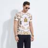 2025 Summer Men's Hot Diamond Double Headed Eagle Short-sleeved T-shirt
