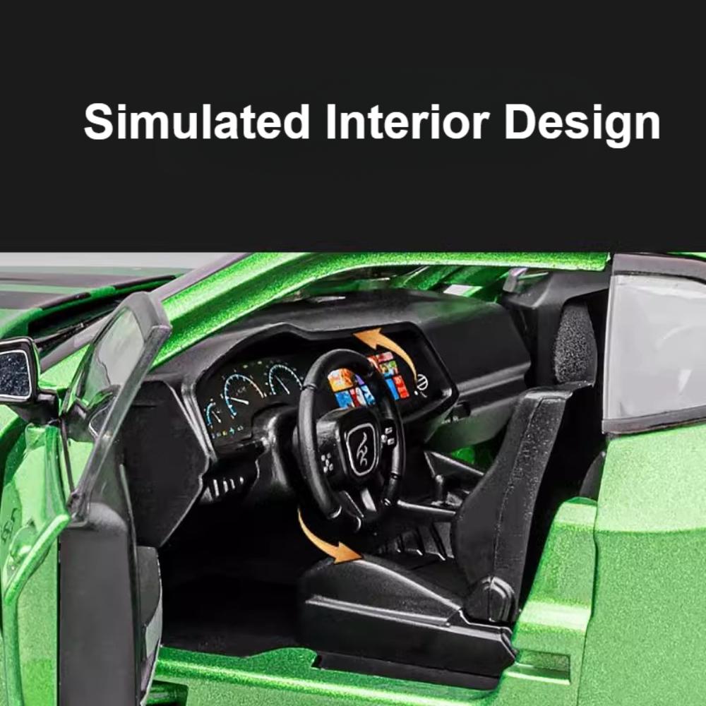 1:22 Challenger SRT Hellcat Demon Eyes Модель автомобиля Игрушка Сплав Литье под давлением Оттяни назад Суперкар Свет Звук Модели транспортных средств Подарки для детей
