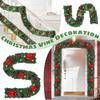 Christmas Rattan Garland Decorative Staircase Fireplace Christmas Decoration Xmas Tree Rattan Banner Home Stair Pendant