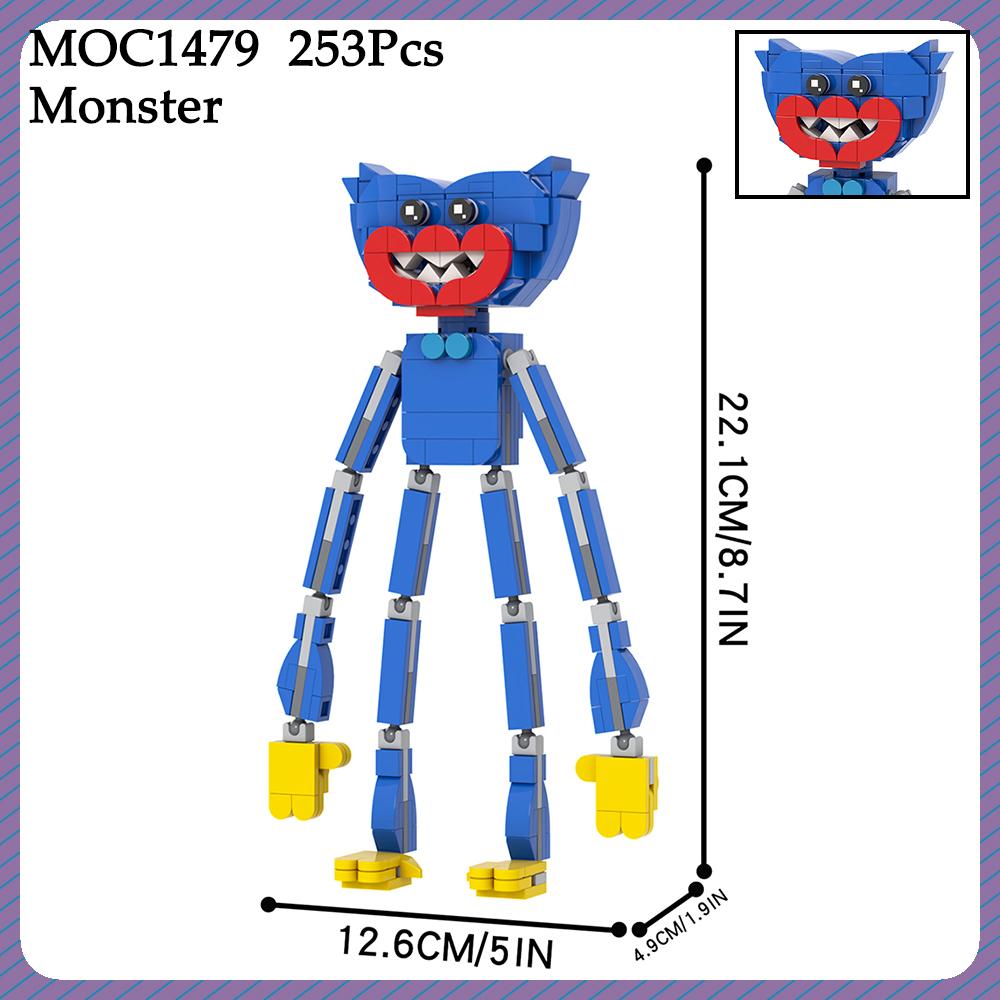 MOC Фигурка из хоррор-игры Кэтнэп Кирпичики Животное Монстр Кошмар Совместимый Строительный блок Друзья Подарок Игрушки Для Детей Взрослых Сделай сам
