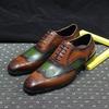 Модная мужская роскошная обувь Оксфорды из натуральной кожи Классические туфли-броги на шнуровке для свадебной вечеринки, бизнеса, офиса, официальной одежды