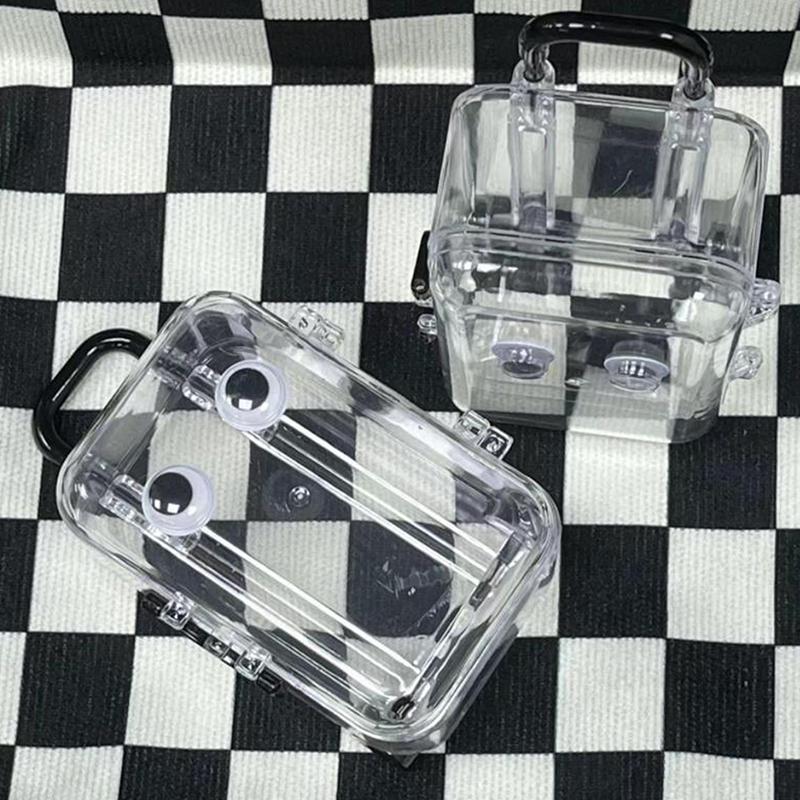 Mini Trolley Box-Shaped Jewelry Storage Boxes Desktop Necklace Earring Rings Organizer Decoration