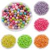 6mm AB Bright Color Loose Beads 50Pcs Fashion Multi-faceted Ball Beads DIY Jewelry Accessories Creative Candy Color Acrylic Accessories