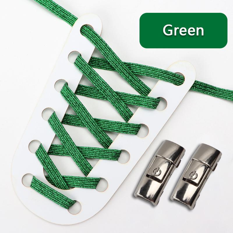 NO.8 Радужные шнурки для кроссовок, новая модернизация, магнитный металлический замок, шнурки без завязок для детей и взрослых, ленивый быстрый шнурок с резиновой лентой, шнурок для обуви