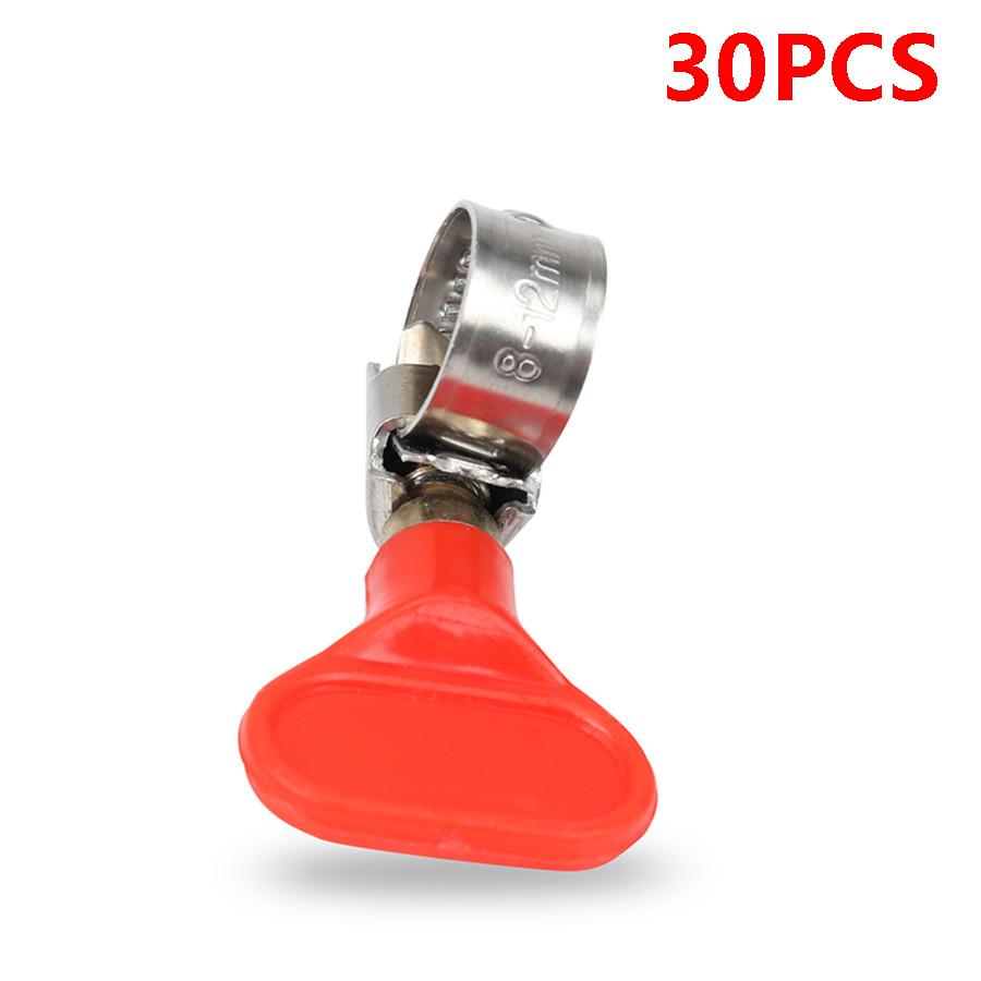 Новый 30 x Автомобильный Нержавеющий 8-12мм Хомут-бабочка Устойчивость к Образованию Накипи и Коррозии