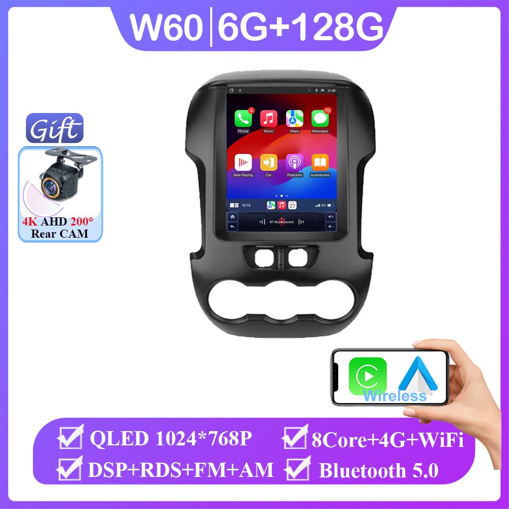 9,7-дюймовый Android 14.0 для Ford Ranger 2012 2013 2014 2015 автомобильный радиоприемник стерео авто DSP Carplay GPS навигатор плеер видео 4G Lte