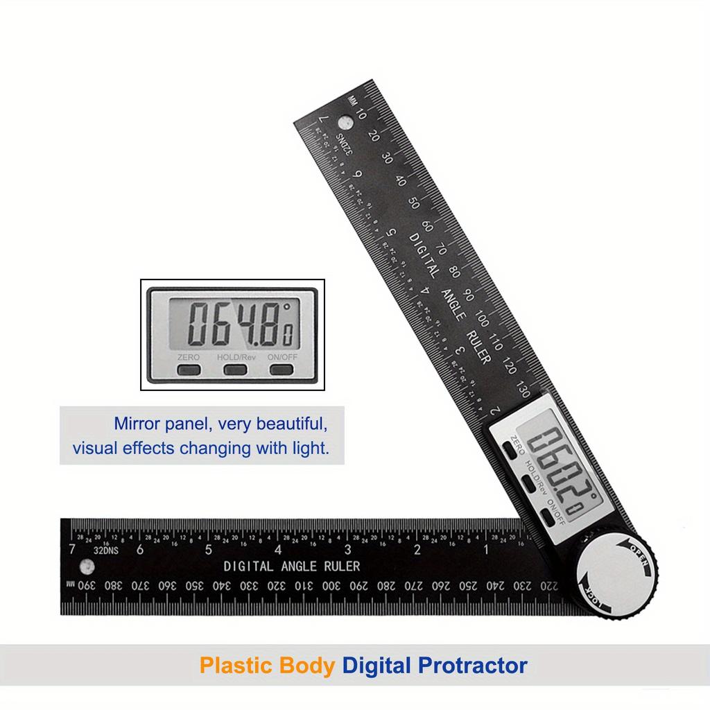 Digital Angle Protractor, 2-in-1 Angle Finder Ruler with 7 "/200mm, Angle Measurement Tool for Woodworking/Carpenter/Construction/DIY Measurement