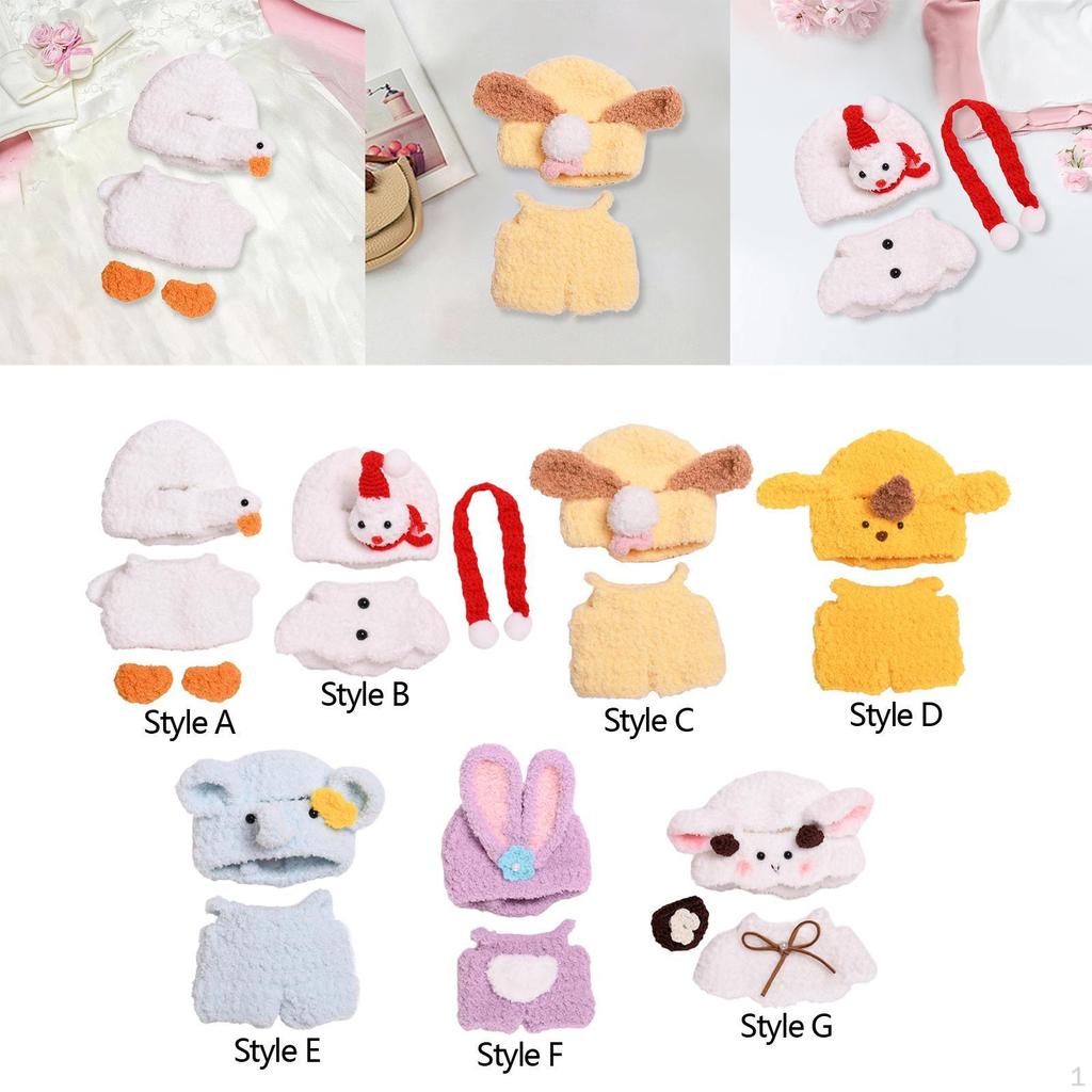 15cm Doll Clothes Cartoon Plush Accessories Outifits Stuffed Animals