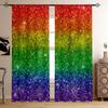 Радужные блестящие цветные напечатанные шторы 100% полиэстеровое волокно карнизные шторы спальня гостиная балкон декоративные шторы
