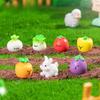 11Pcs Mini Cartoon Vegetable Doll Miniatures Resin Ornaments Fairy Garden Decoration Moss Terrarium Micro Landscape