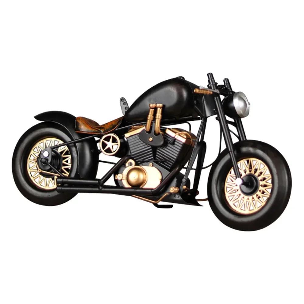 Ручная работа Винтажная модель мотоцикла Harley Для декора дома Украшение Настольные аксессуары Гостиная