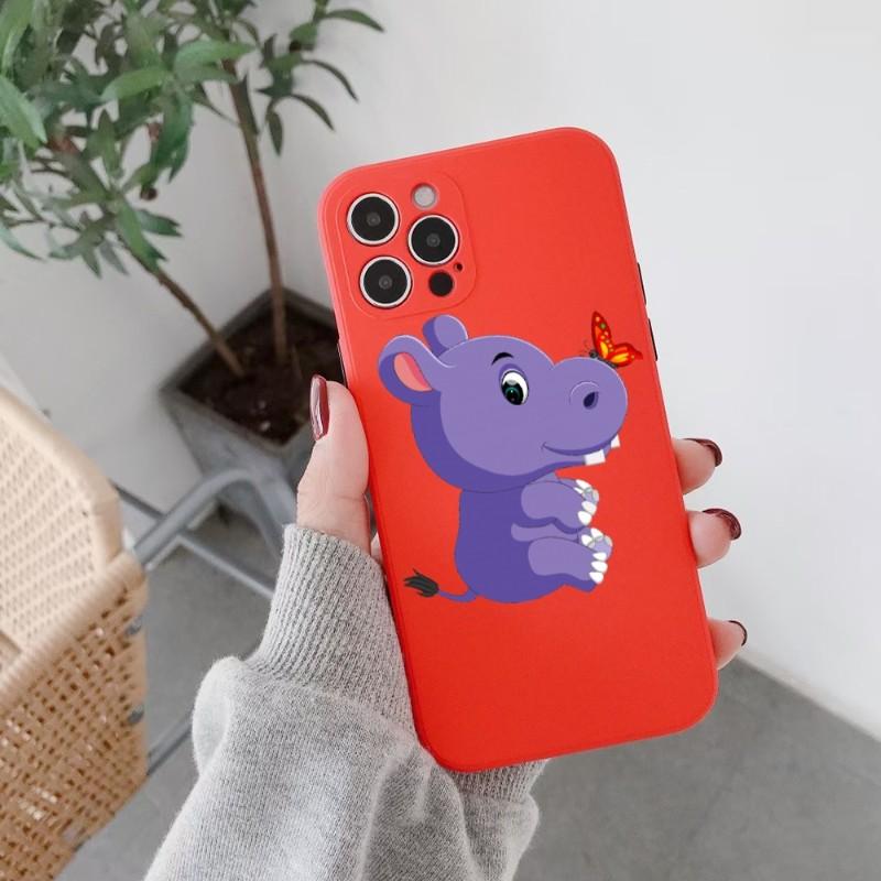Чехол Ippopotamo для телефона IPhone 14 11 12 13 Pro Max X XR XSMax 6 6S 7 8 Plus SE 2022, мягкий квадратный цветной чехол для телефона