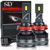 2 шт. H1 H4 H7 LED Canbus H8 H11 Turbo LED Лампы для фар 130 Вт 60000 лм 12 В 24 В 6000 K Белый Автомобильный Двойной Медный Трубчатый Светильник
