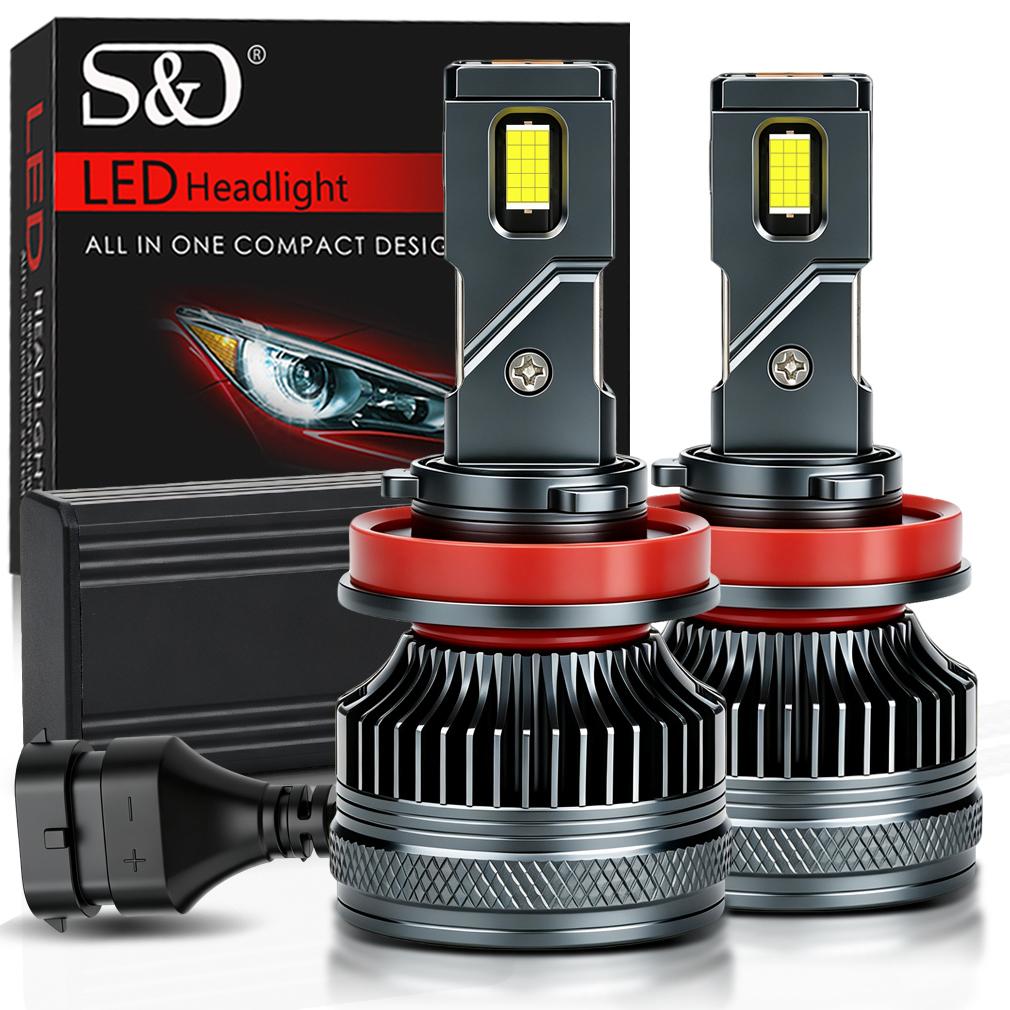 2 шт. H1 H4 H7 LED Canbus H8 H11 Turbo LED Лампы для фар 130 Вт 60000 лм 12 В 24 В 6000 K Белый Автомобильный Двойной Медный Трубчатый Светильник
