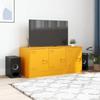 VidaXL Meuble TV jaune moutarde 99x39x44 cm acier, banc TV, meuble télé, meuble multimédia, buffet TV, meuble hifi, centre 841646