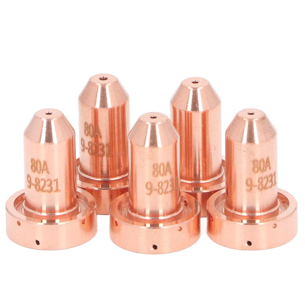 5Pcs Plasma Cutting Torch Nozzle Tip Thickened Brass Plasma Cutter Nozzle Tip for SL60 SL100
