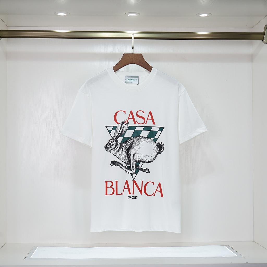 Casablanca 23 spring and summer new fantasy gate starry sky castle casa letter logo short-sleeved couple T-shirt