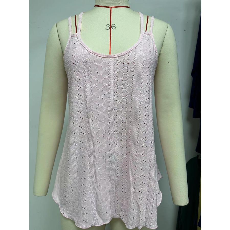 Женские летние однотонные топы на бретельках с круглым вырезом, сексуальный свободный жилет на бретельках