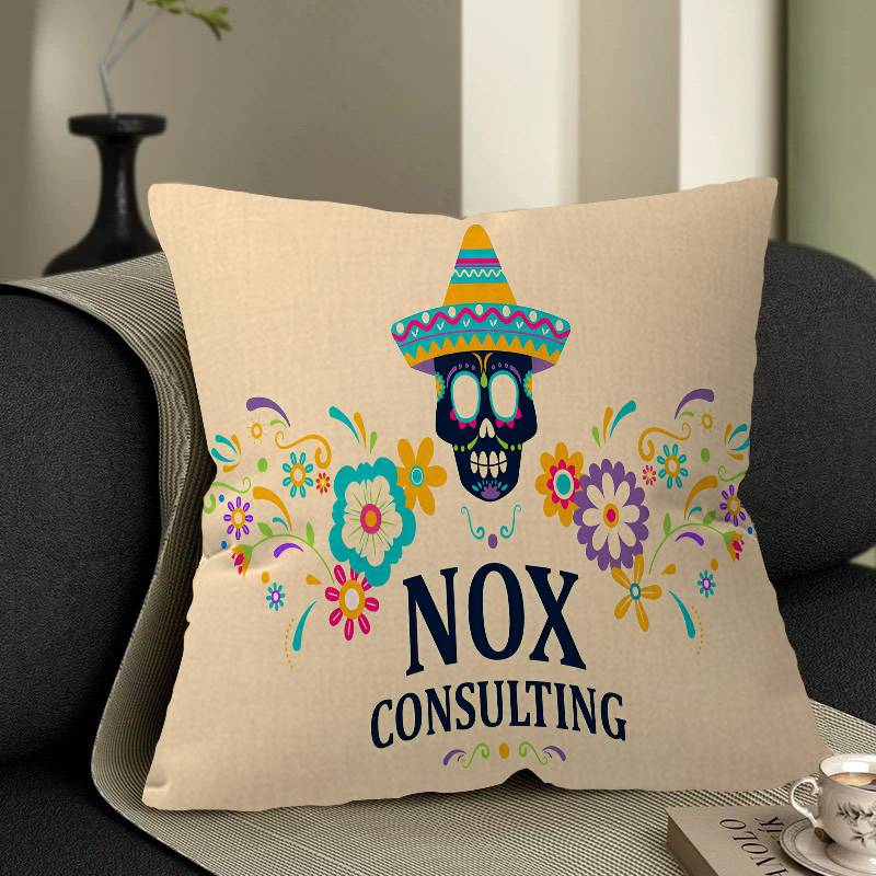 Cartoon Mexico Day Of The Dead Pillowcase Toon Gift Cushion Cover Bedroom Home Sofa Chair Seat Decor Pillow Case