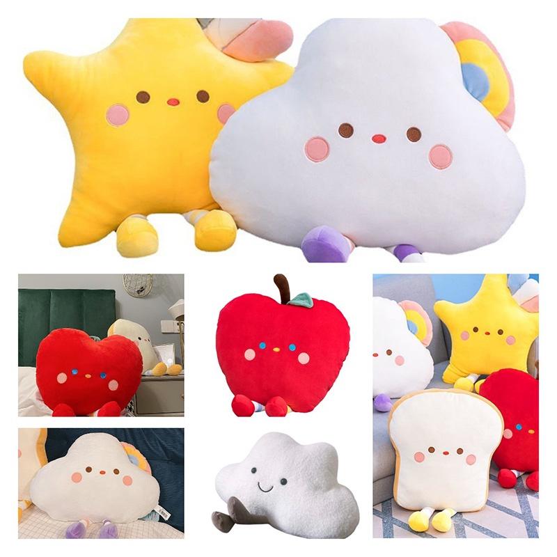 Ultra-soft Crystal Fleece Stuffed Fruit And Bread Plush Toys For Sleeping And Snuggling