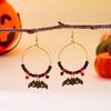 Beads Halloween Earrings Circle Ghost Dangle Earrings Creative Pumpkin Hoop Earrings  Hipster