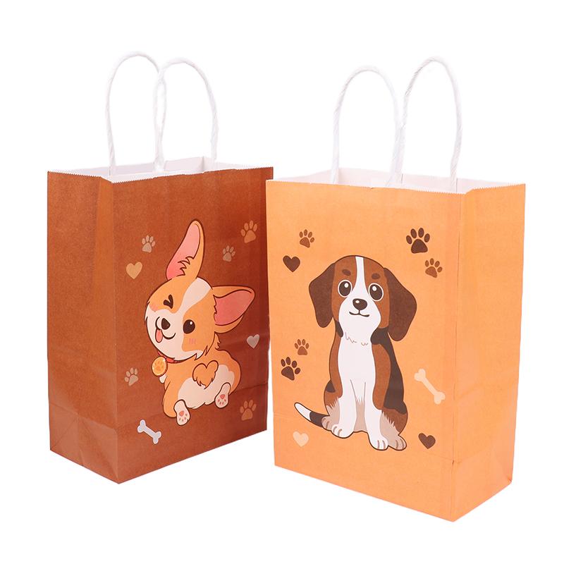 6 шт. бумажный пакет для собак с ручкой, сумка для конфет на день рождения собаки, сумка для детского дня рождения, сувениры на свадьбу, принадлежности для детского душа