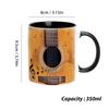Music Theme Mug Coffee Mug Guitar Piano Violin Ceramic Cup Comfortable Handle Patterned Drinkware Home Office Desk Tea Cups