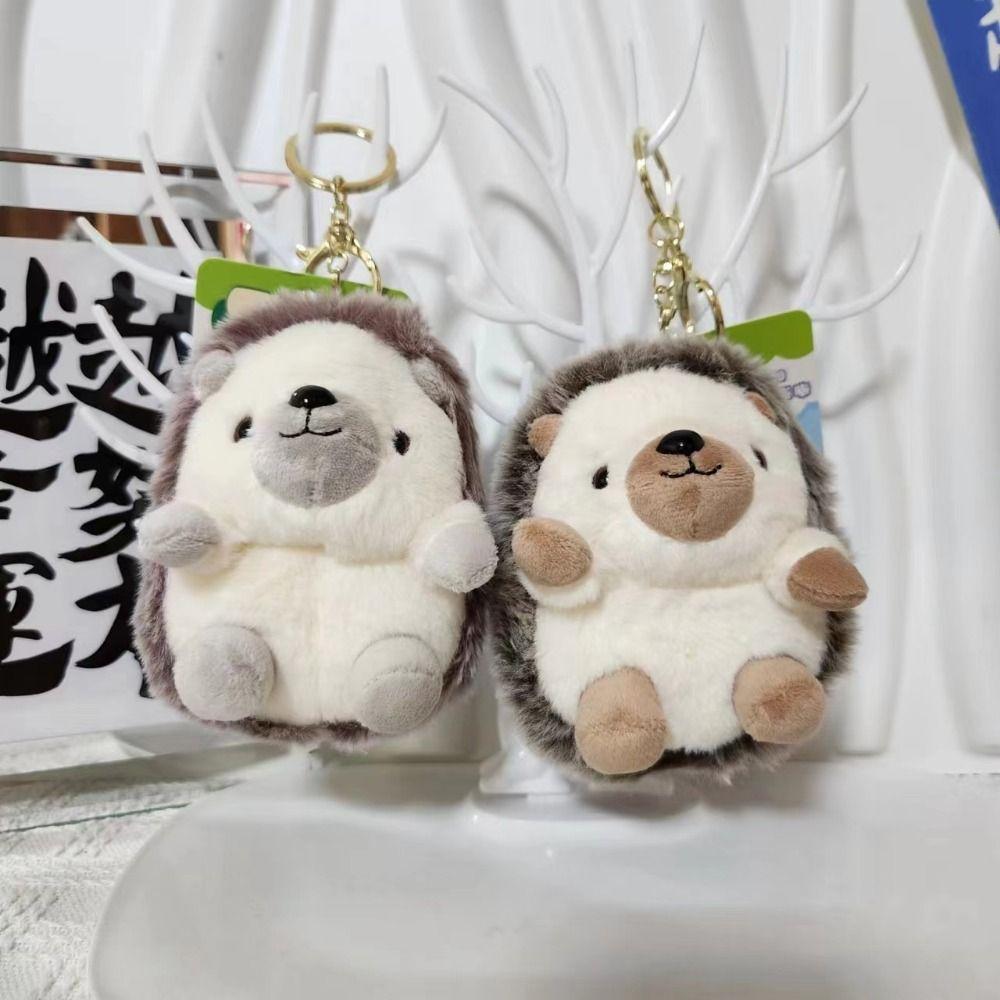 Adorable Little Hedgehog Keychain Mini Hedgehog Cute Hedgehog Plush Keyring  Car Keychain
