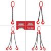 Lifting Chain Sling Set with Four Legs and Two Hooks - Grade 80 Manganese Steel Rigging