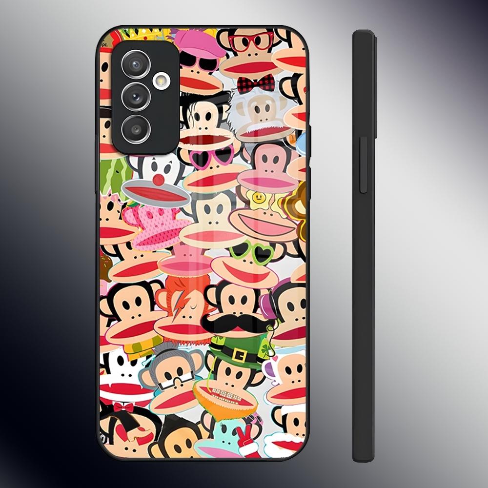 Модный Чехол Для Телефона С Логотипом P-Paul F-Frank Для Samsung S26 S24 Ultra S23 S22 S21 Fe S25 Plus A54 A34 A24 A53 A13 A16 Стеклянная Крышка