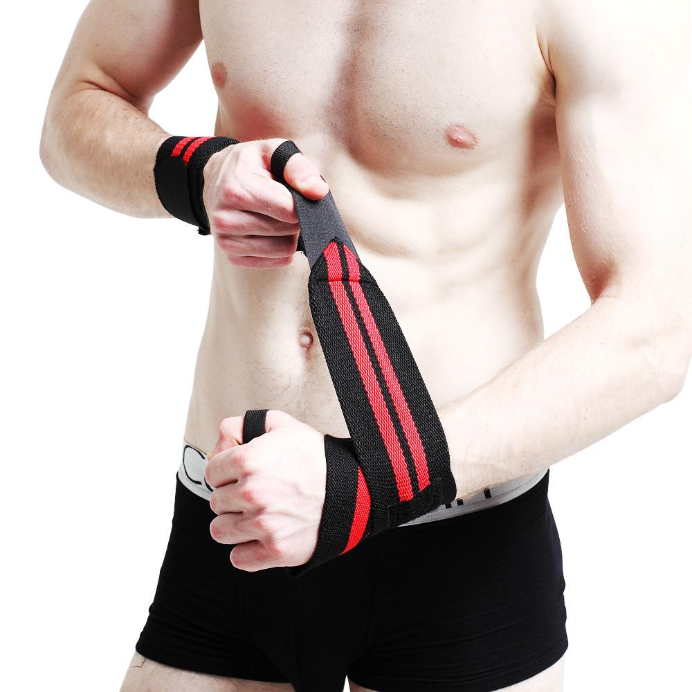 Adjustable Wristband Elastic Wrist Wraps Bandages For Weightlifting Powerlifting Breathable Wrist Support 4 Colors