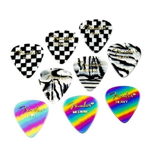 Fender Медиаторы PICK 351 SHAPE GRAPHIC 1980351203 HEAVY, ZEBRA(12 УПАКОВКА)