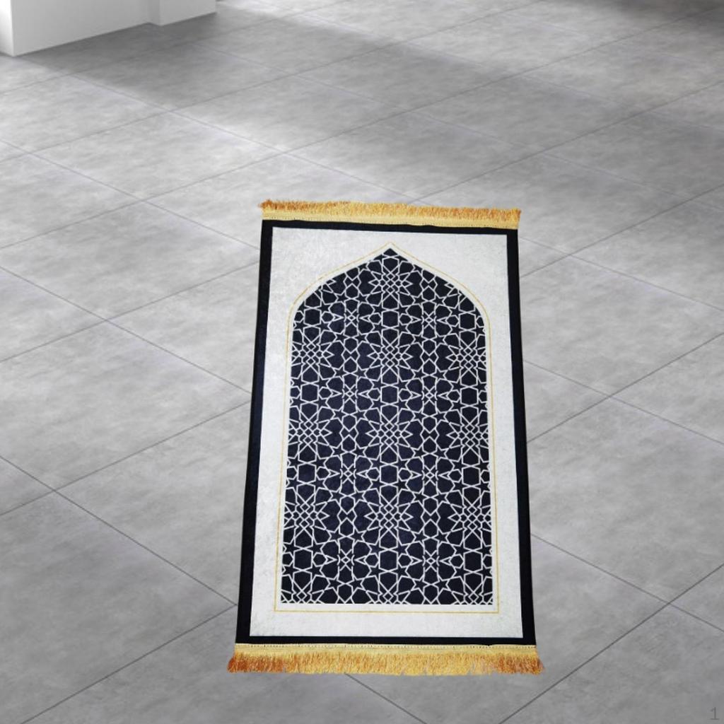 Muslim Prayer Rug Carpet Unique Nonslip Thick Ornament Cushion Mat Floormat for Travel